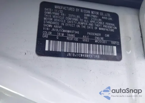 2022 Nissan Rogue Sport Sl Awd Xtronic Cvt from USA, damaged, VIN JN1BJ1CW4NW497346